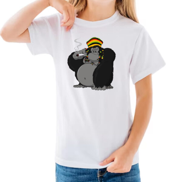 Camiseta Infanto Juvenil Gorila Reggae - Imagem 3