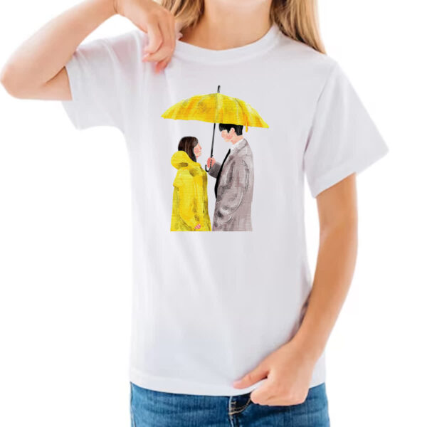Camiseta Infanto Juvenil Casal Dorama Guarda Chuva - Imagem 3