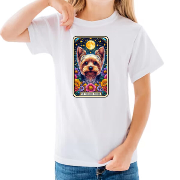 Camiseta Infanto Juvenil Taro cachorro Yorkshire Terrier - Imagem 3