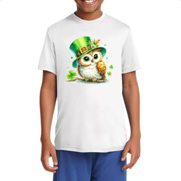 Camiseta Infanto Juvenil St Patricks Day Coruja - Imagem 4