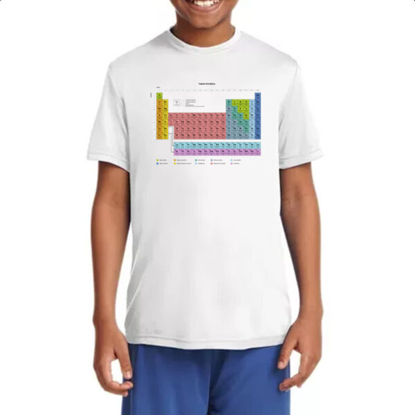 Camiseta Infanto Juvenil Tabela periodica colorida - Imagem 4