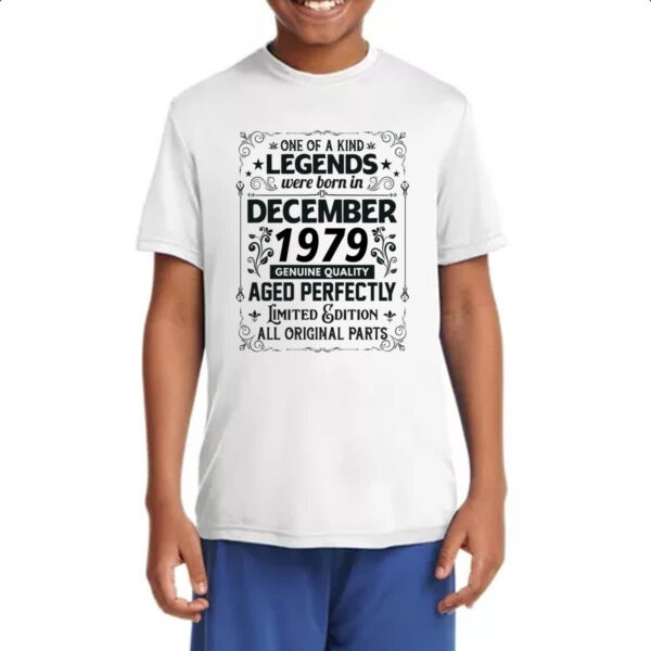 Camiseta Infanto Juvenil Legends Were Born DEZ-1979 - Imagem 4