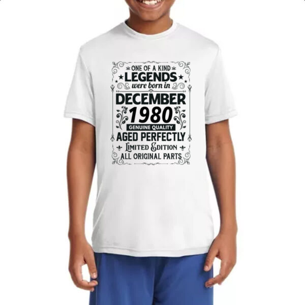 Camiseta Infanto Juvenil Legends Were Born DEZ-1980 - Imagem 4