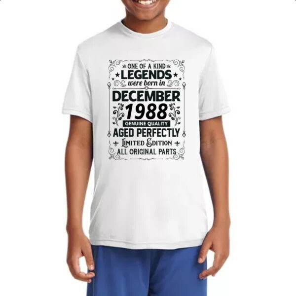 Camiseta Infanto Juvenil Legends Were Born DEZ-1988 - Imagem 4