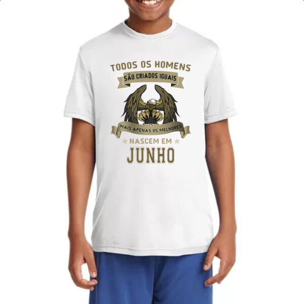 Camiseta Infanto Juvenil Homem Lenda Aguia Junho - Imagem 4