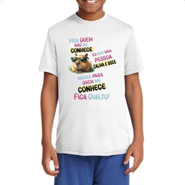 Camiseta Infanto Juvenil Capivara me conhece - Imagem 4