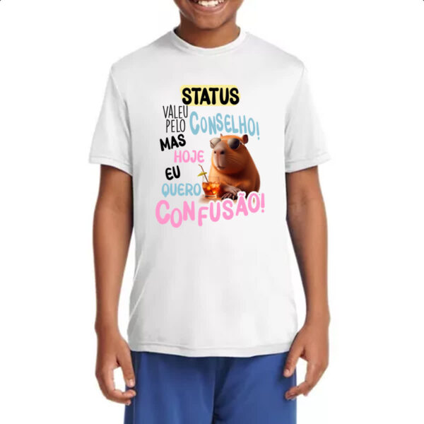 Camiseta Infanto Juvenil Capivara obrigado pelo conselho - Imagem 4