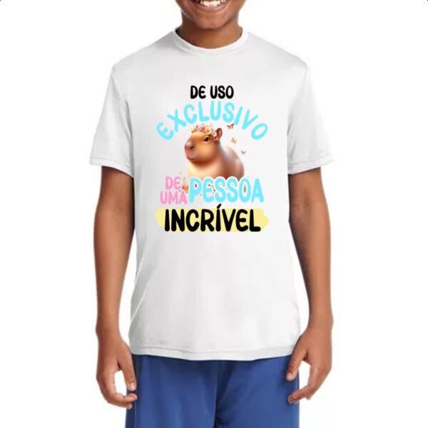 Camiseta Infanto Juvenil Capivara uso exclusivo especial - Imagem 4