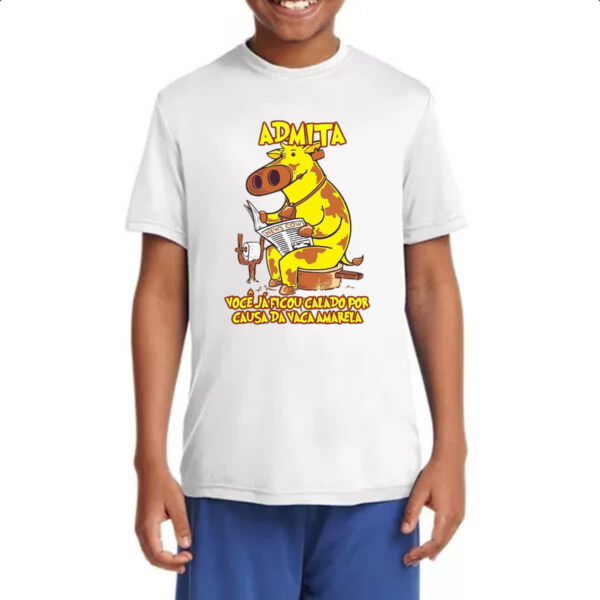 Camiseta Infanto Juvenil Calado pela vaca amarela - Imagem 4