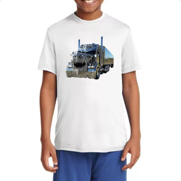 Camiseta Infanto Juvenil Caminhao monstro - Imagem 4