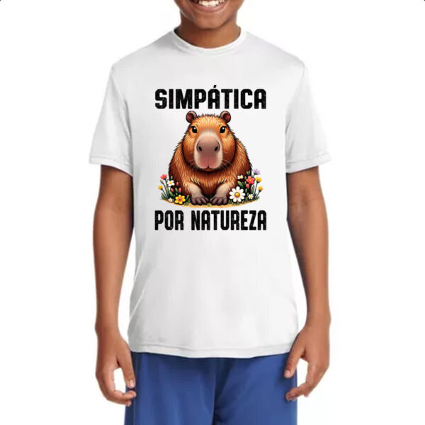 Camiseta Infanto Juvenil Capivara Simpatica por Natureza - Imagem 4