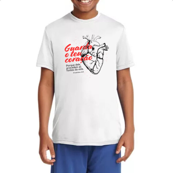 Camiseta Infanto Juvenil Gospel Proverbios 4-23 - Imagem 4