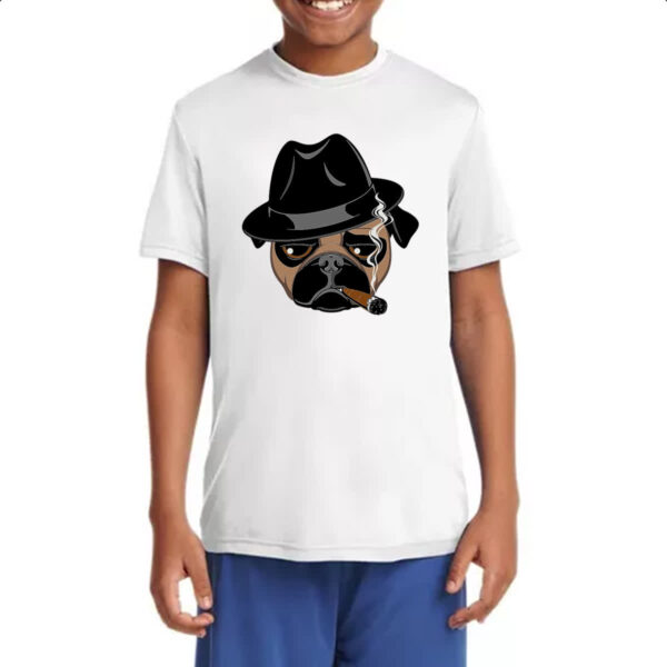 Camiseta Infanto Juvenil Pug Mafioso - Imagem 4