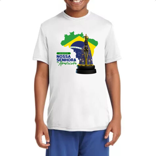 Camiseta Infanto Juvenil Devoto Nossa Sen Aparecida - Imagem 4