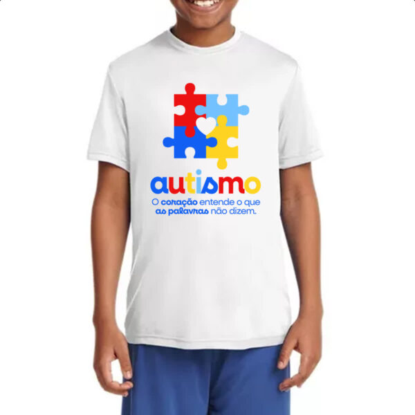 Camiseta Infanto Juvenil Autismo coracao entende - Imagem 4