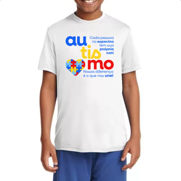Camiseta Infanto Juvenil Autismo sua propria cor - Imagem 4