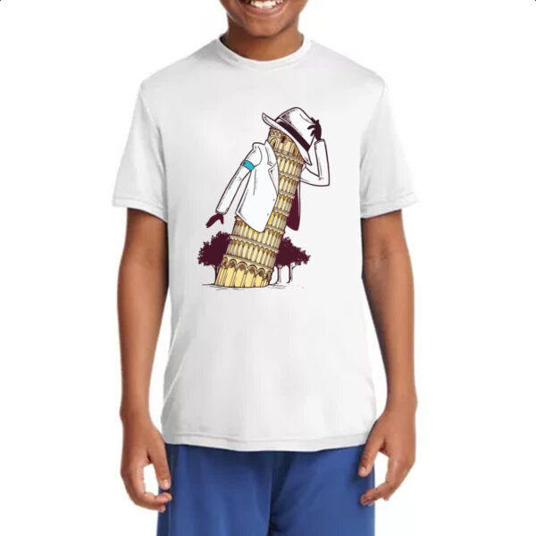 Camiseta Infanto Juvenil Torre Pizza Jackson Smooth Criminal - Imagem 4
