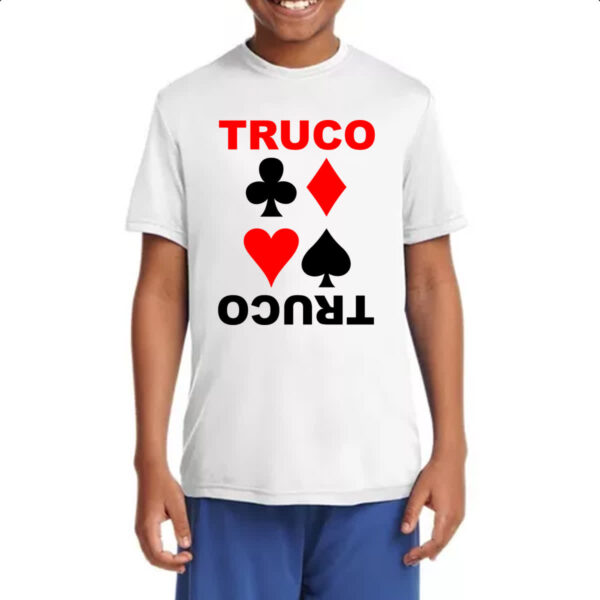 Camiseta Infanto Juvenil Truco Naipes do baralho - Imagem 4
