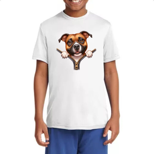 Camiseta Infanto Juvenil Staffordshire Bull Terrier no Ziper - Imagem 4