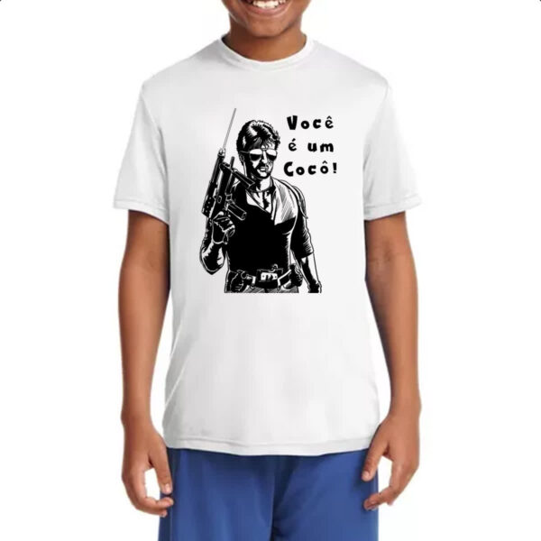 Camiseta Infanto Juvenil Stallone Cobra voce e um coco - Imagem 4