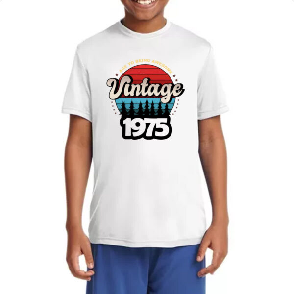 Camiseta Infanto Juvenil Vintage being awesome 1975 - Imagem 4
