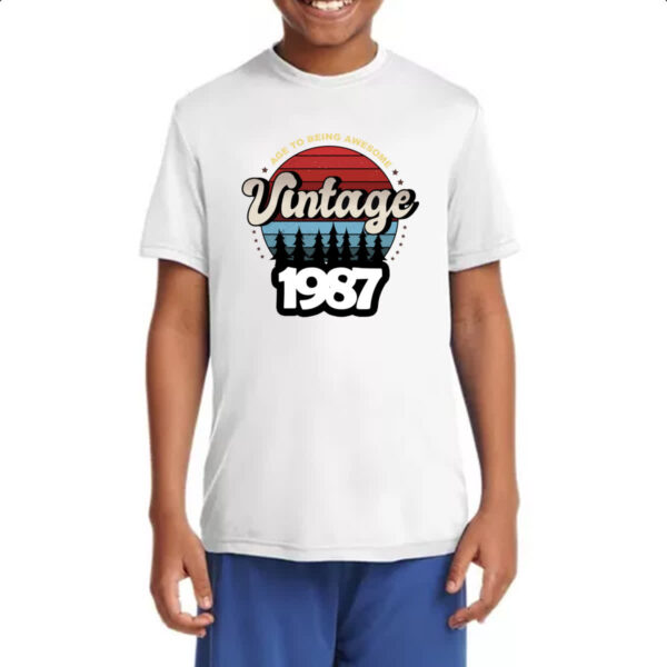 Camiseta Infanto Juvenil Vintage being awesome 1987 - Imagem 4