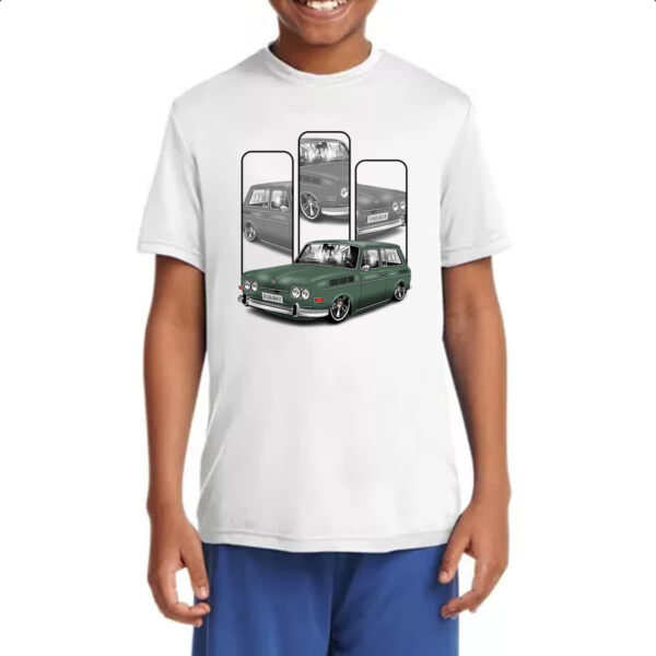 Camiseta Infanto Juvenil Variant verde quadros cinzas - Imagem 4