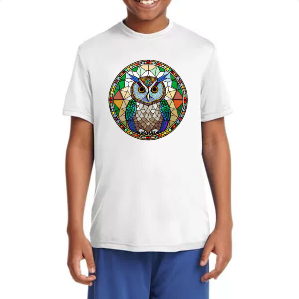 Camiseta Infanto Juvenil Vitral Coruja - Imagem 4