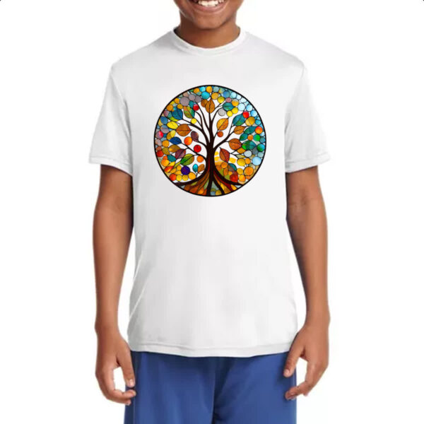 Camiseta Infanto Juvenil Vitral arvore da vida - Imagem 4