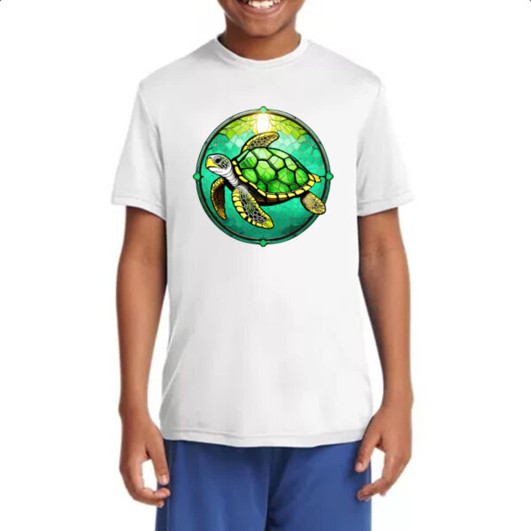 Camiseta Infanto Juvenil Vitral tartaruga - Imagem 4