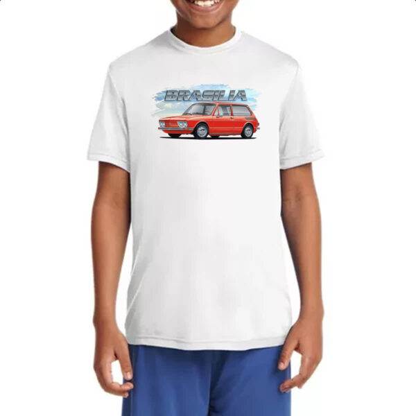 Camiseta Infanto Juvenil Brasilia Classica Vermelha - Imagem 4