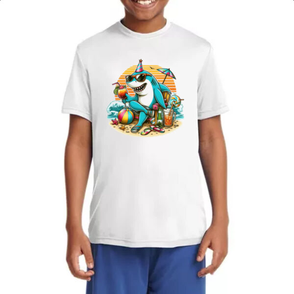 Camiseta Infanto Juvenil Tubarao de ferias - Imagem 4