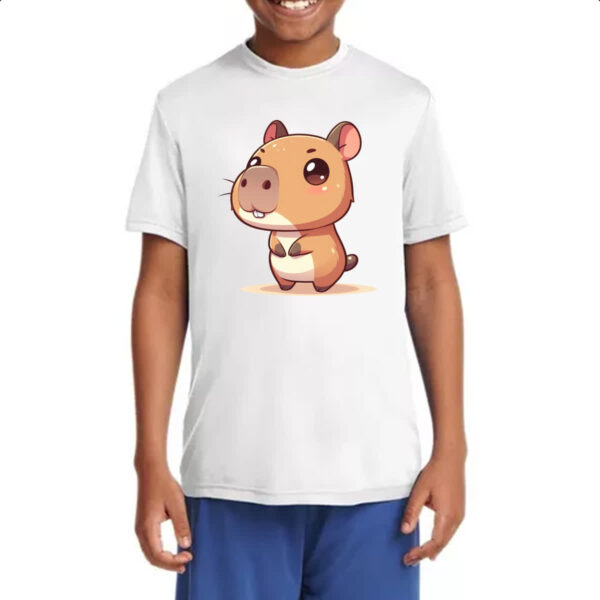 Camiseta Infanto Juvenil Capivara Chibi - Imagem 4