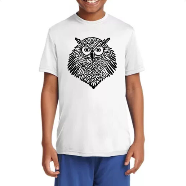 Camiseta Infanto Juvenil Coruja tribal - Imagem 4