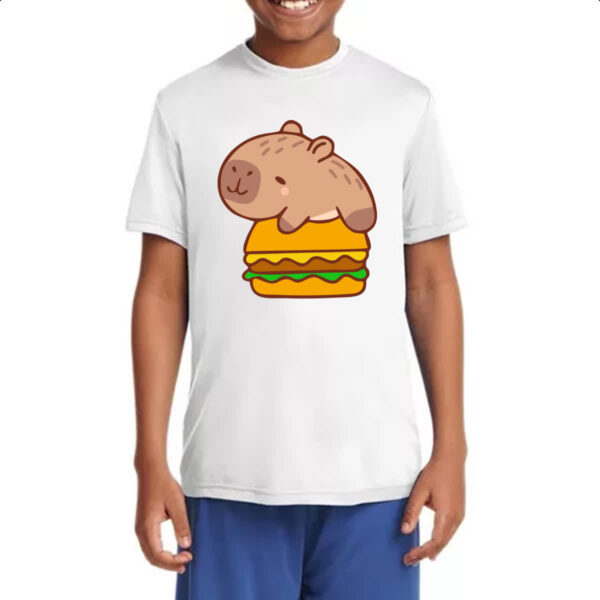Camiseta Infanto Juvenil Capivara Hamburguer - Imagem 4