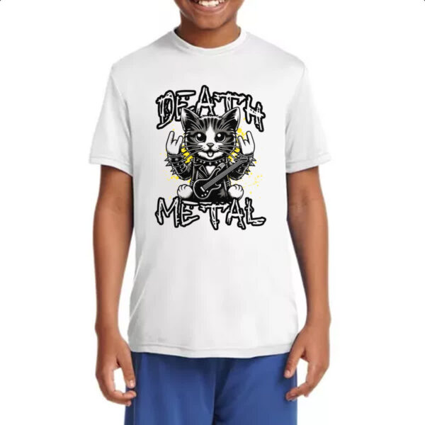 Camiseta Infanto Juvenil Gato Death Metal - Imagem 4