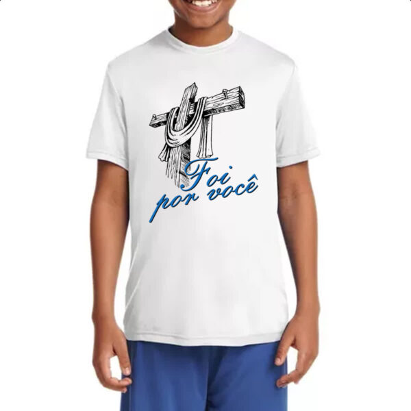 Camiseta Infanto Juvenil Jesus foi por voce - Imagem 4