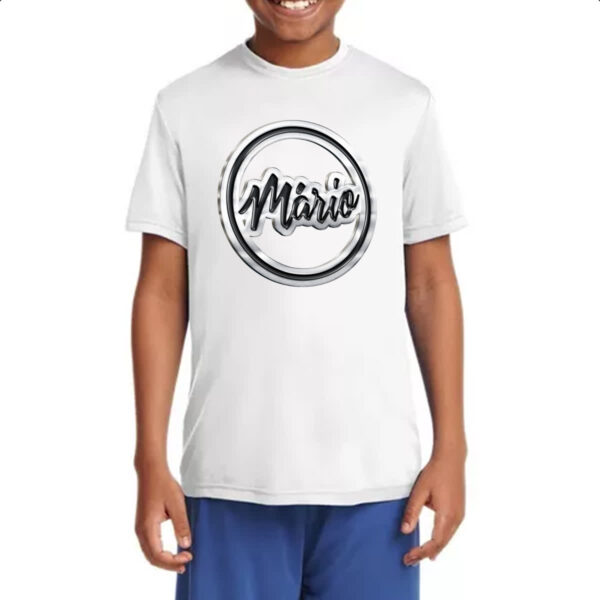 Camiseta Infanto Juvenil Mario Metal Logo - Imagem 4