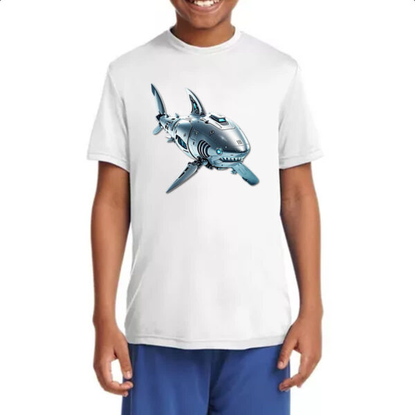 Camiseta Infanto Juvenil Megalodon robo - Imagem 4
