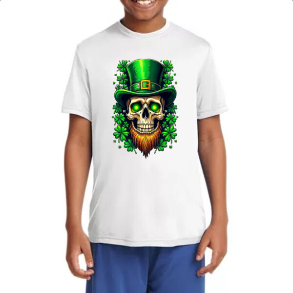 Camiseta Infanto Juvenil Skull Leprechaun - Imagem 4