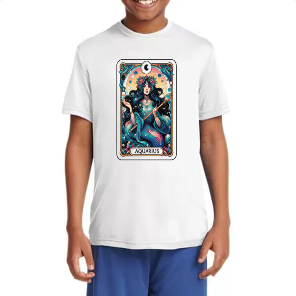 Camiseta Infanto Juvenil Signo Carta Taro Aquario - Imagem 4