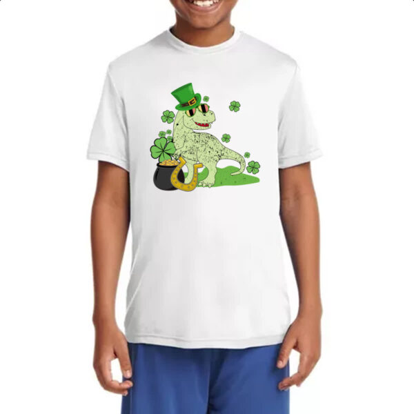 Camiseta Infanto Juvenil T-Rex St Patricks day - Imagem 4