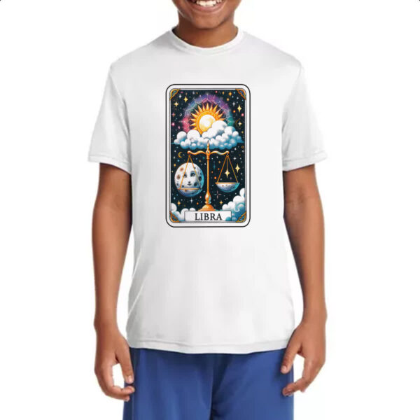 Camiseta Infanto Juvenil Signo Carta Taro Libra - Imagem 4