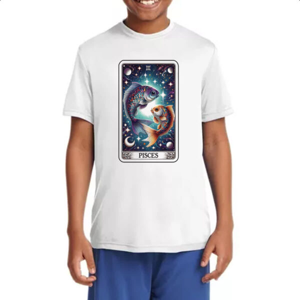Camiseta Infanto Juvenil Signo Carta Taro Peixes - Imagem 4