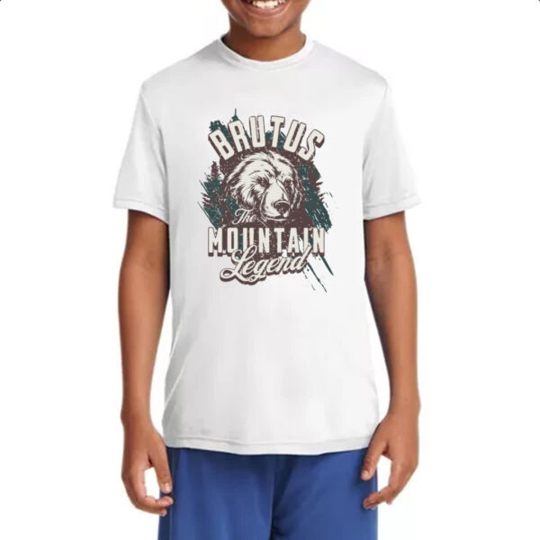 Camiseta Infanto Juvenil Urso Lenda da montanha bruta - Imagem 4