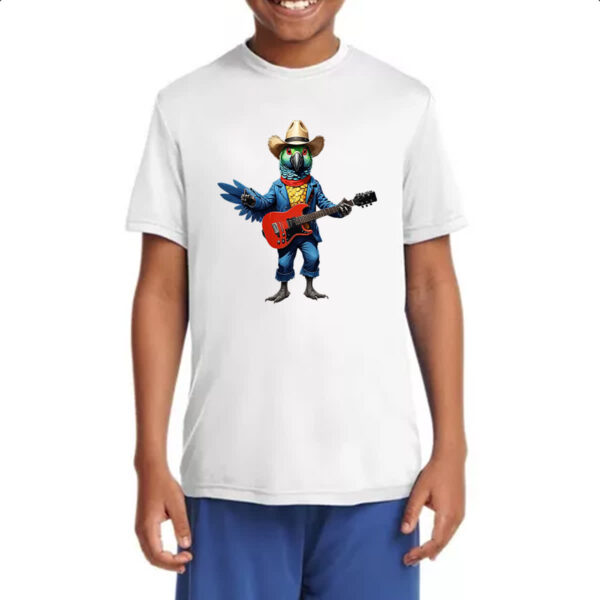 Camiseta Infanto Juvenil Papaguaio guitarrista - Imagem 4