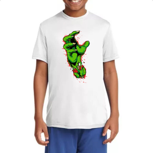 Camiseta Infanto Juvenil Zombie hand - Imagem 4