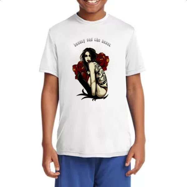 Camiseta Infanto Juvenil Beauty and the beast - Imagem 4