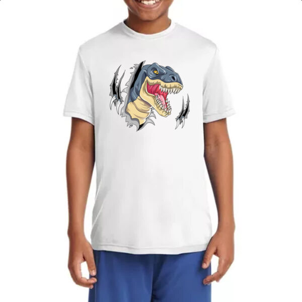 Camiseta Infanto Juvenil T-Rex rasgando a camisa - Imagem 4