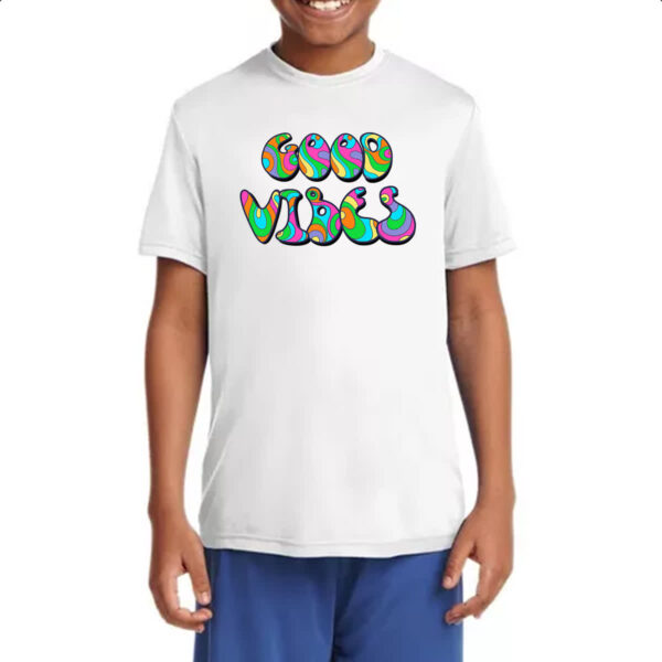 Camiseta Infanto Juvenil Hippie Psicodelico Boas Vibracoes - Imagem 4